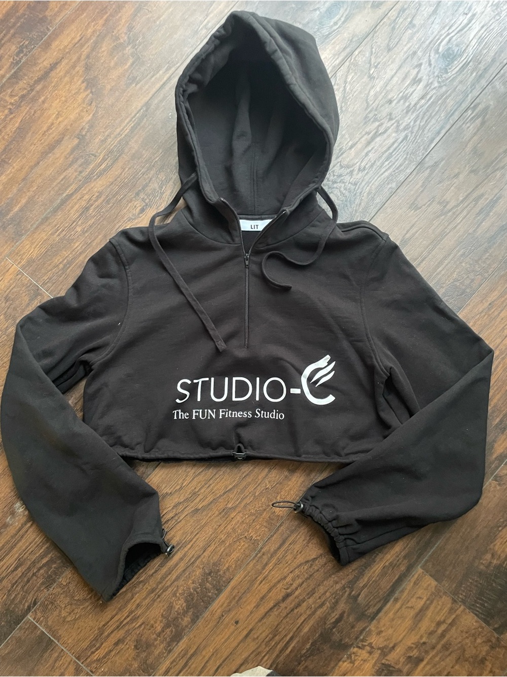 Studio Black Cropped Hoodie